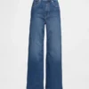 Jeans med ekstra høy midje og vid benbredde