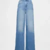 Jeans med ekstra høy midje og vid benbredde