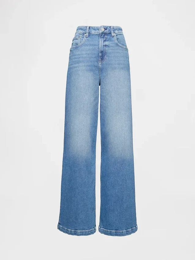 Jeans med ekstra høy midje og vid benbredde