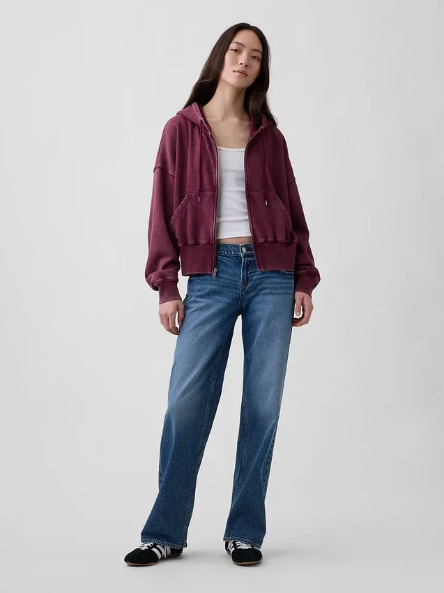 Jeans med ekstra lav midje i 90-tallsstil