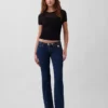 Jeans med ekstra lav midje, lange og smale