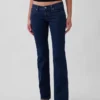 Jeans med ekstra lav midje, lange og smale