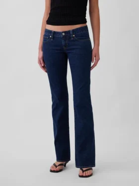 Jeans med ekstra lav midje, lange og smale