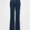Jeans med ekstra lav midje, lange og smale
