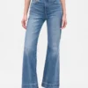 Jeans med høy midje og avslappet, utvidet ben
