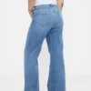 Jeans med høy midje og avslappet, utvidet ben