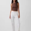 Jeans med høy midje og bred benform