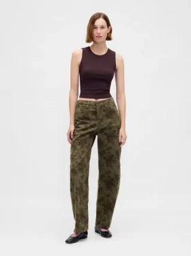 Jeans med høy midje og bred benform