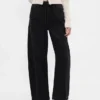 Jeans med høy midje og bred benform