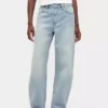 Jeans med høy midje og bred benform