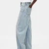 Jeans med høy midje og bred benform