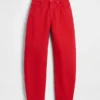 Jeans med høy midje og bred benform