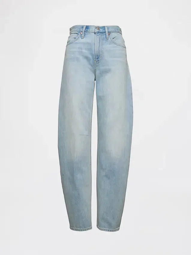 Jeans med høy midje og bred benform