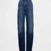 Jeans med høy midje og bred benform