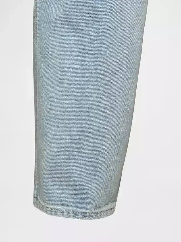 Jeans med høy midje og bred benform