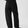 Jeans med høy midje og bred benform