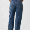 Jeans med høy midje og bred benform