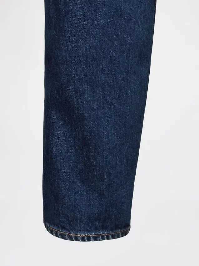Jeans med høy midje og bred benform