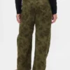 Jeans med høy midje og bred benform