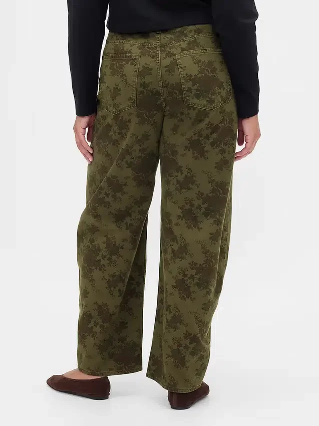 Jeans med høy midje og bred benform