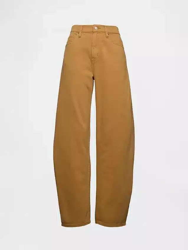 Jeans med høy midje og bred benform
