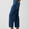 Jeans med høy midje og kort ben