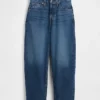 Jeans med høy midje og kort ben
