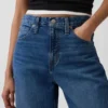 Jeans med høy midje og kort ben