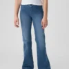 Jeans med høy midje og kryssende ben for barn