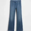 Jeans med høy midje og kryssende ben for barn
