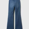 Jeans med høy midje og kryssende ben for barn