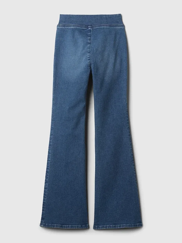 Jeans med høy midje og kryssende ben for barn