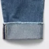 Jeans med høy midje og oppbrettede ben