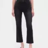 Jeans med høy midje og utvidet ben