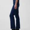 Jeans med høy midje og utvidet ben
