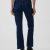 Jeans med høy midje og utvidet ben