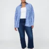 Jeans med høy midje og utvidet ben