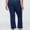 Jeans med høy midje og utvidet ben
