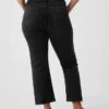 Jeans med høy midje og utvidet ben