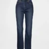 Jeans med høy midje og utvidet ben