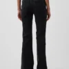 Jeans med høy midje og utvidet ben i 70-tallsstil