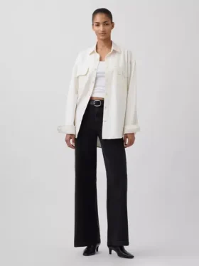 Jeans med høy midje og vid benbredde