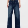 Jeans med høy midje og vid benbredde