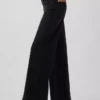 Jeans med høy midje og vid benbredde