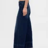 Jeans med høy midje og vid benbredde