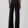 Jeans med høy midje og vid benbredde