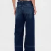 Jeans med høy midje og vid benbredde