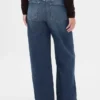 Jeans med høy midje og vid benbredde