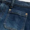 Jeans med høy midje og vid benbredde