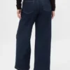 Jeans med høy midje og vid benbredde